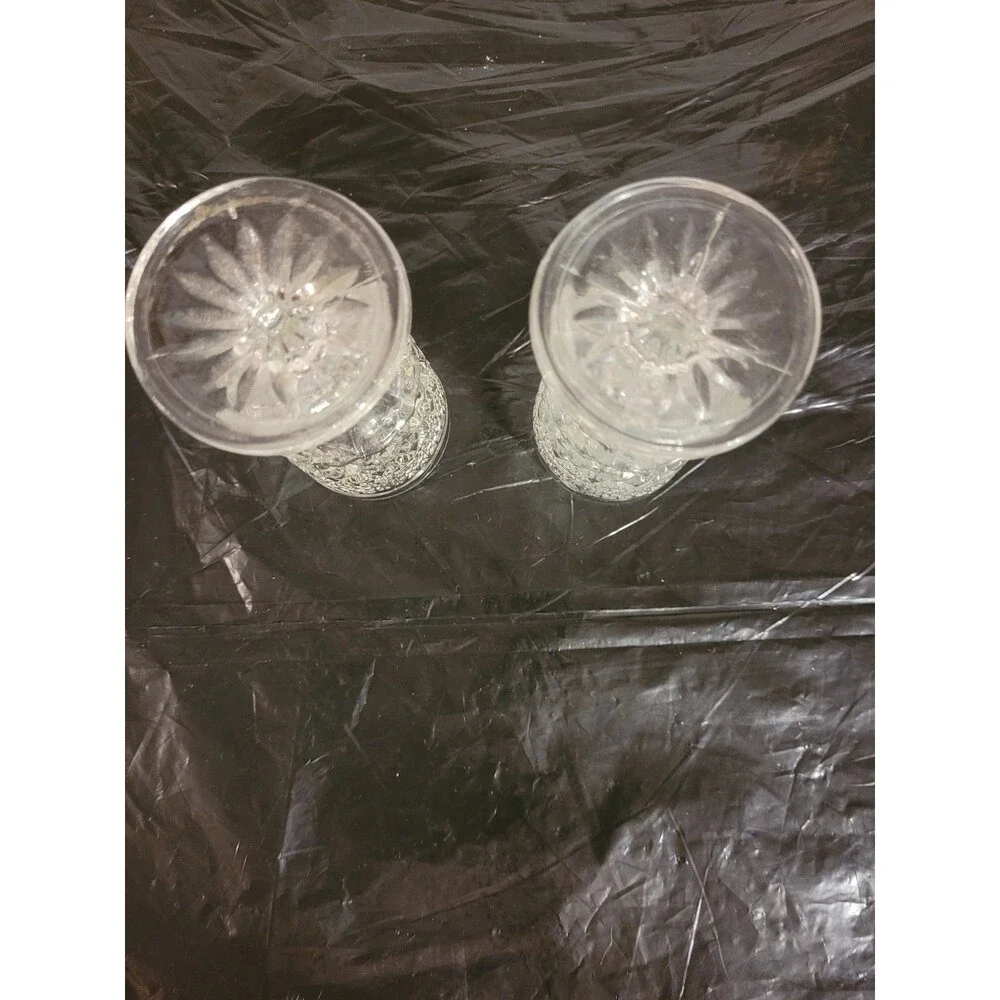 Two Anchor Hocking Wexford Diamond Glass 4.5